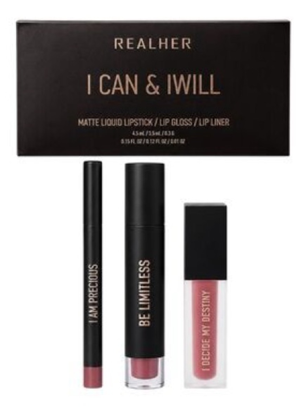 REALHER I Can & I Will Matte Liquid Lipstick Set